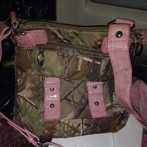Camo and Pink Women's Shoulder Bag